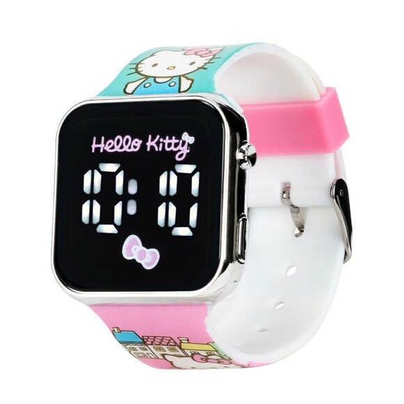 Hello Kitty Pastel Rainbow LED Wrist Watch Multi-Color - Picture 3 of 10